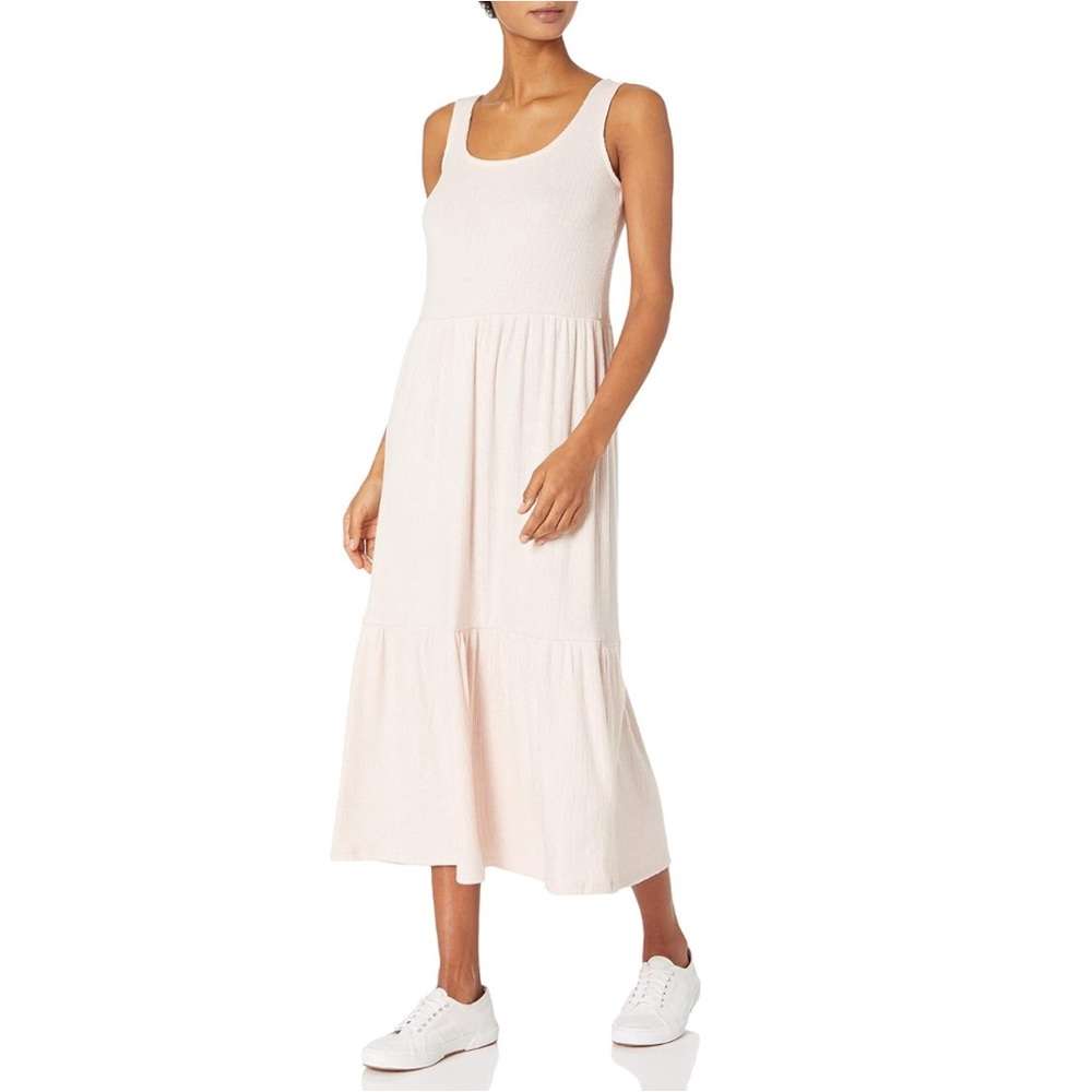 Daily Ritual Cozy Ribbed Tiered Tank Dress XS‎